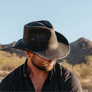 DPC Dorfman-Pacific Boondocks Weathered Cotton Outback Cowboy Hat Large Unisex